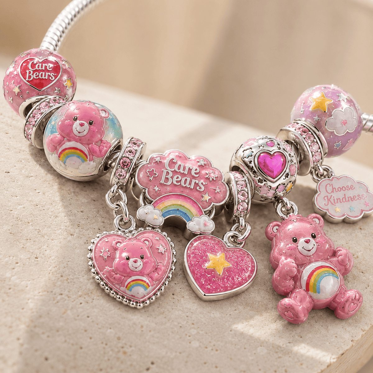 CRB silver Charm Bracelet Set BMD