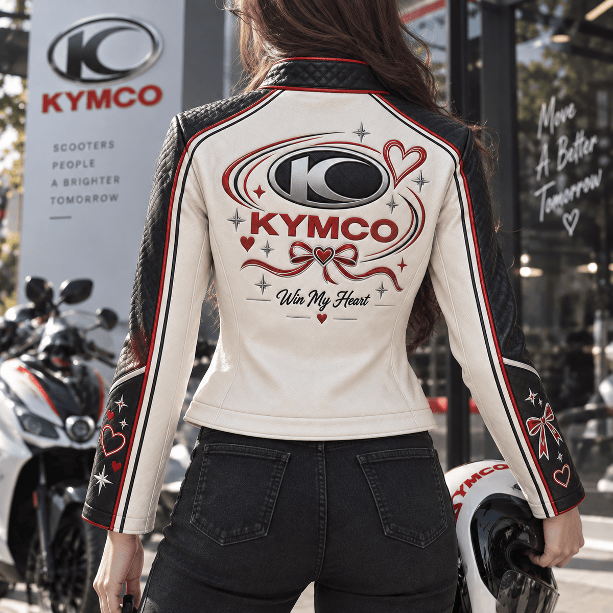 Premium KYC Cropped Leather Zipper Jacket PVNA