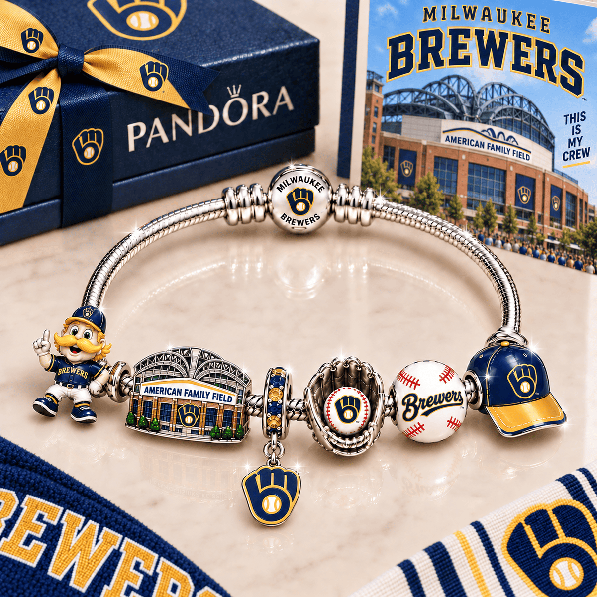 MLKB Silver Charm Bracelet Set BMD