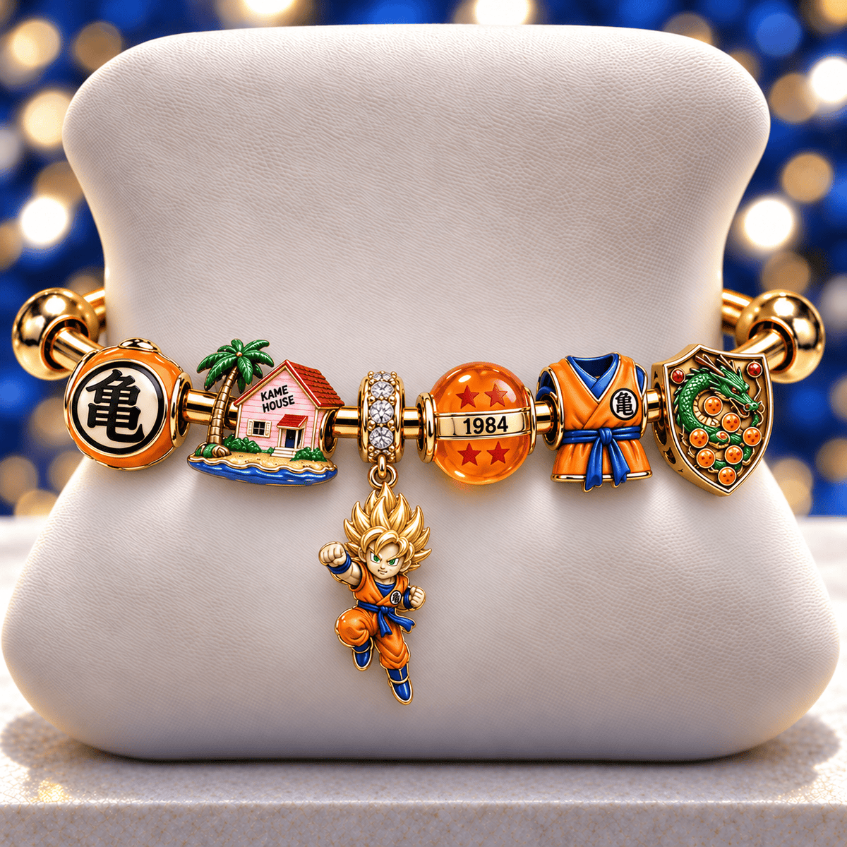 DRGB Silver Charm Bracelet Set NTVA