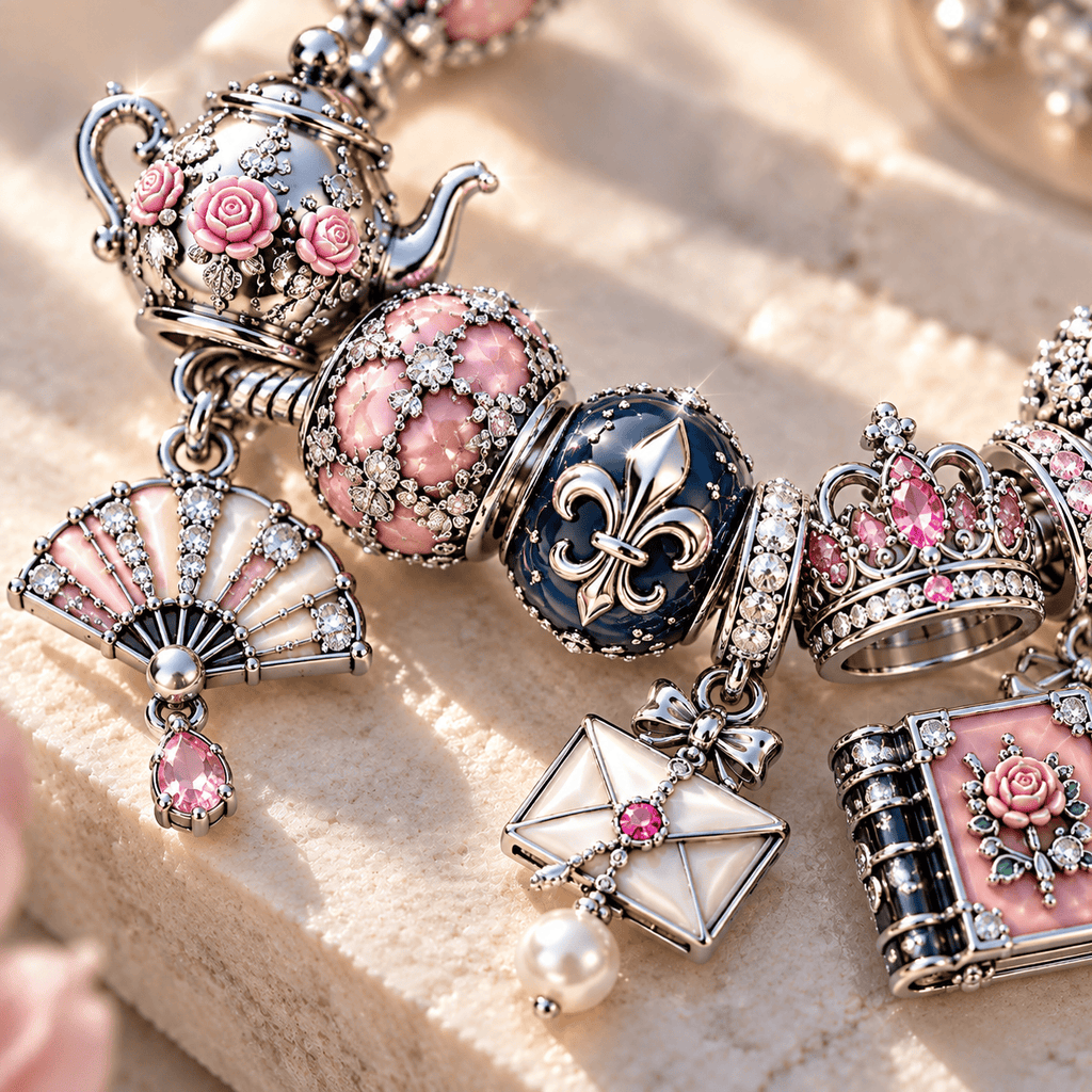 BGT Silver Charm Bracelet Set NTTB