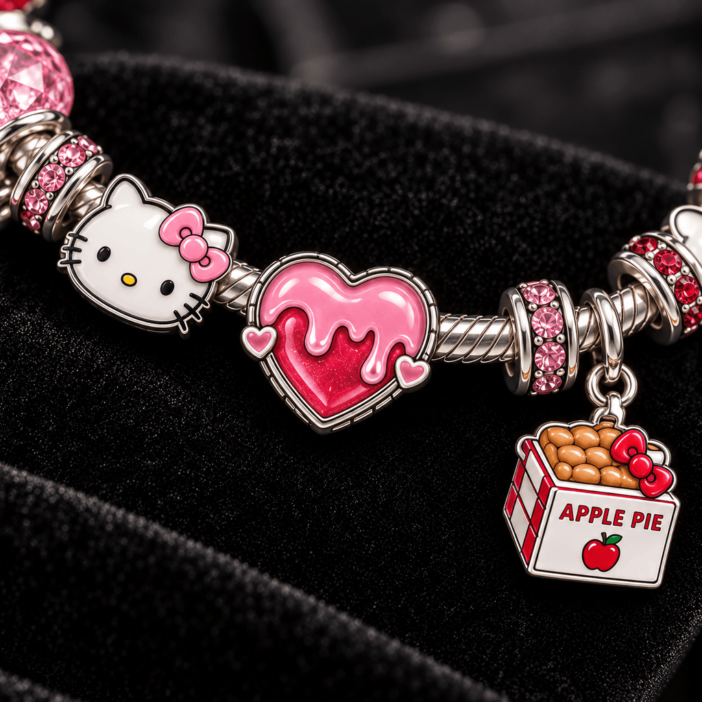 HLKT Silver Charm Bracelet Set TTTT