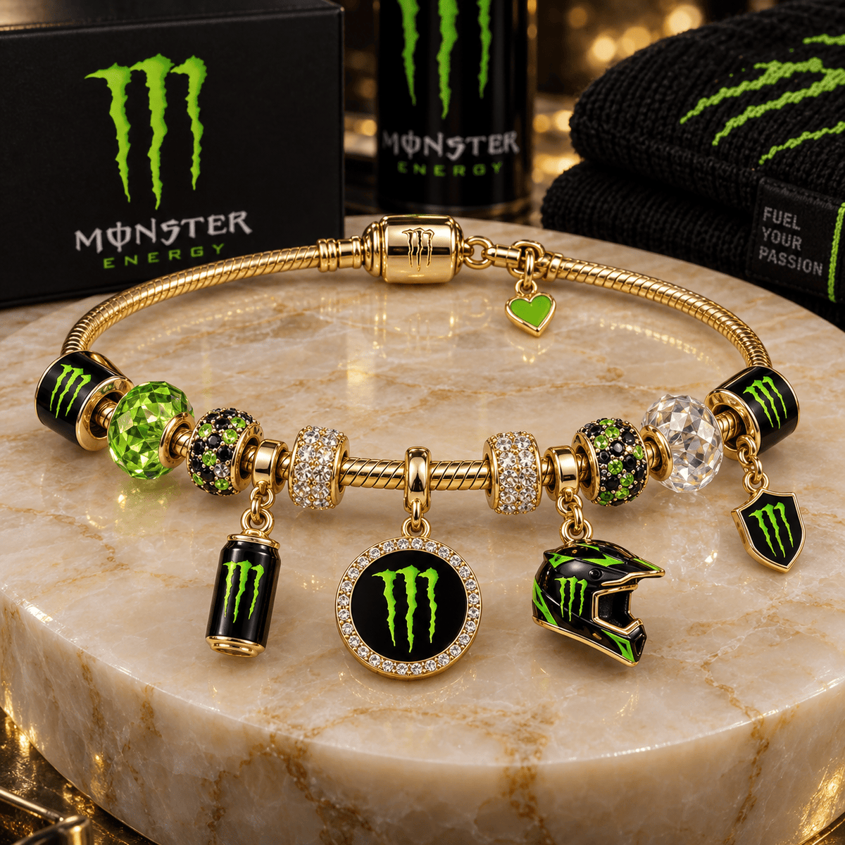 MED Gold Charm Bracelet Set PNPA