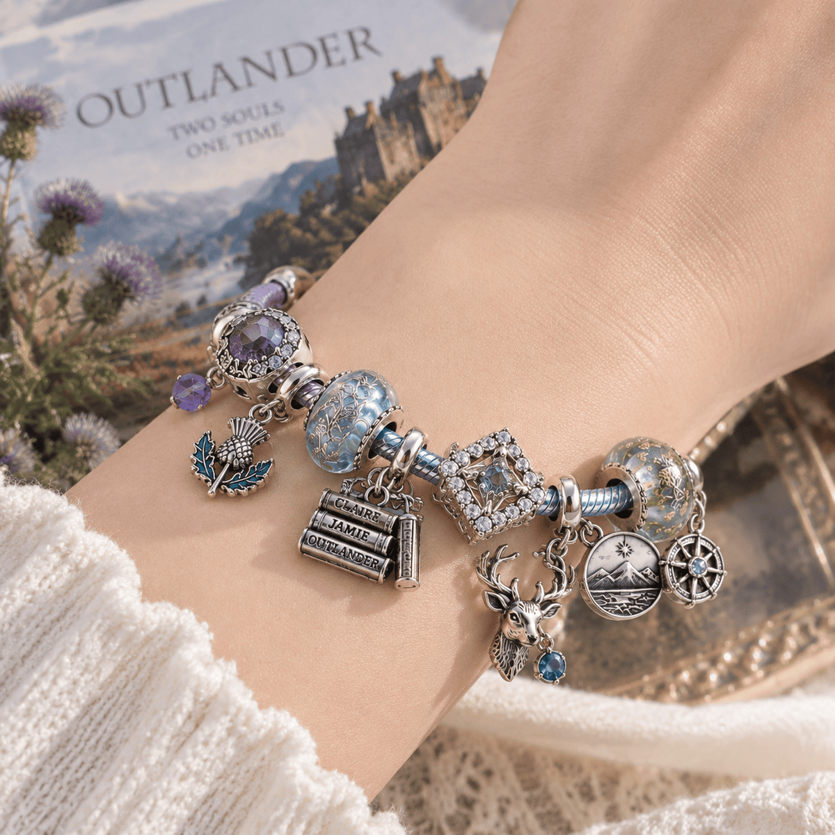 OLD Silver Charm Bracelet Set PTKL