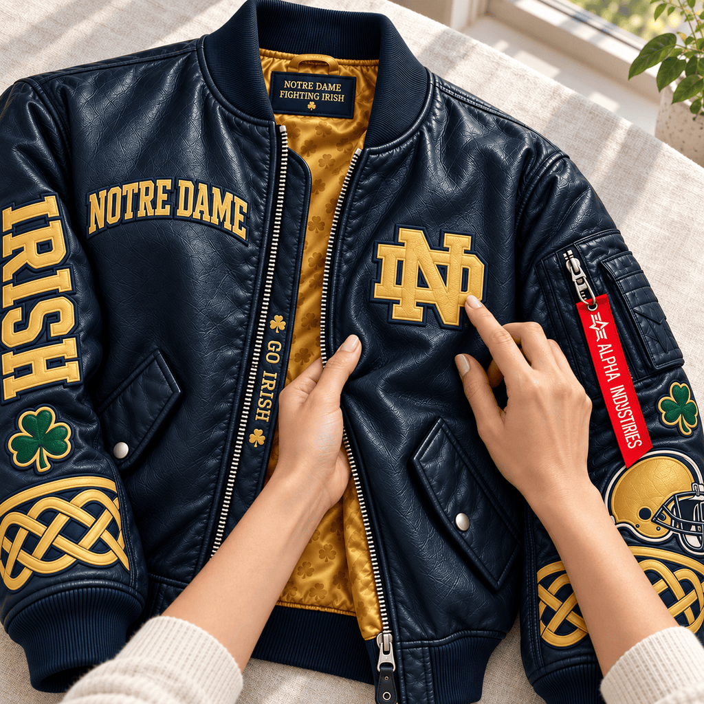 Premium NDFI Bomber Leather Jacket NHVH