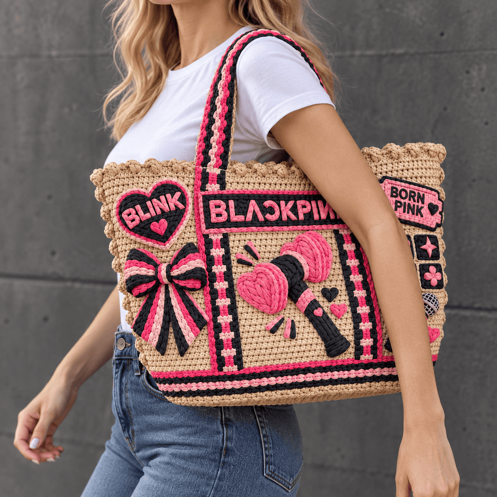 BLPK Straw-Style Embellished Tote Bag NTKO