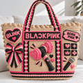 BLPK Straw-Style Embellished Tote Bag NTKO