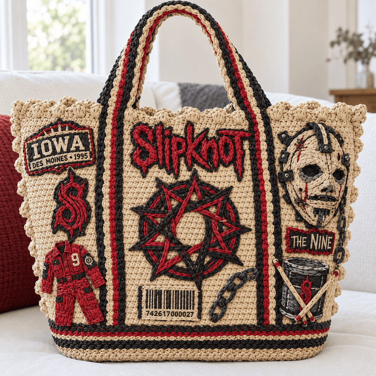 SLK Straw-Style Embellished Tote Bag DNBN
