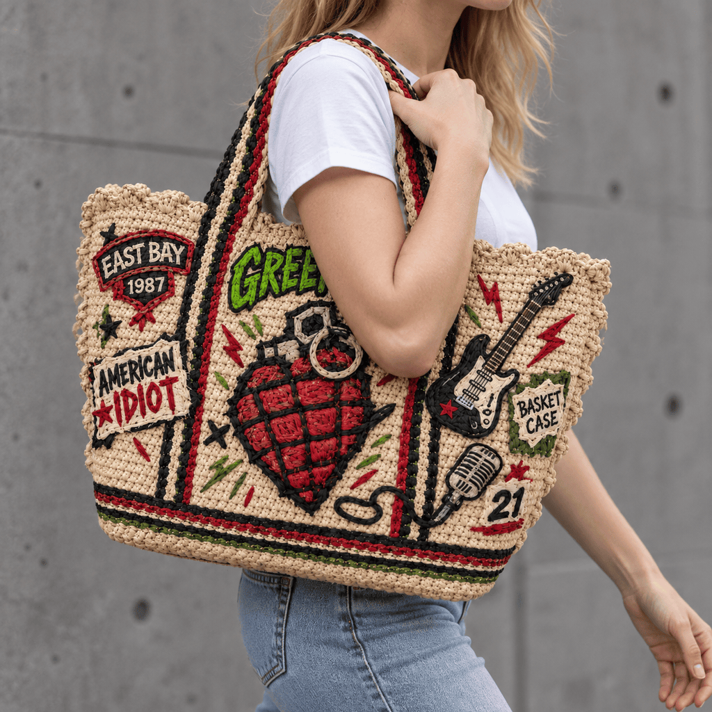 GRD Straw-Style Embellished Tote Bag DNBN