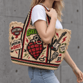 GRD Straw-Style Embellished Tote Bag DNBN