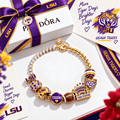 LSU Gold Charm Bracelet Set BMD