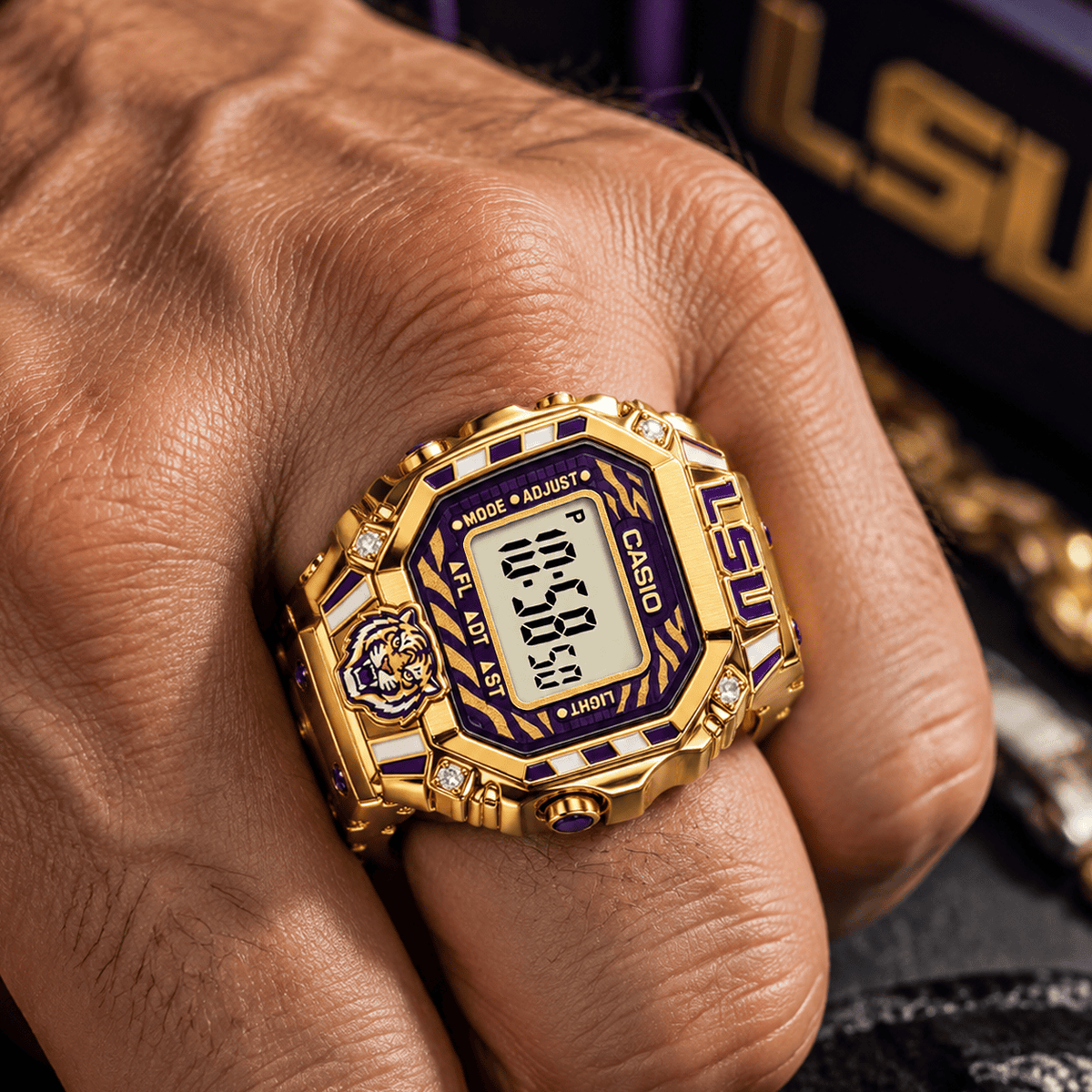 LSU Premium Gold Ring Watch LNTH