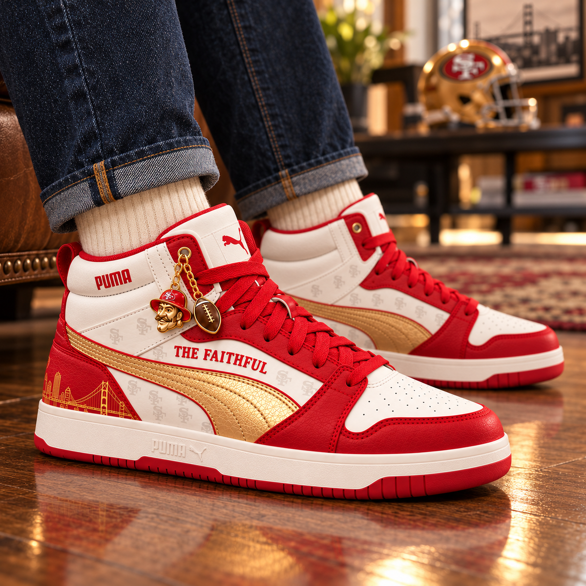 SF49 Premium Mid-Top Sneakers with Charms PNPA
