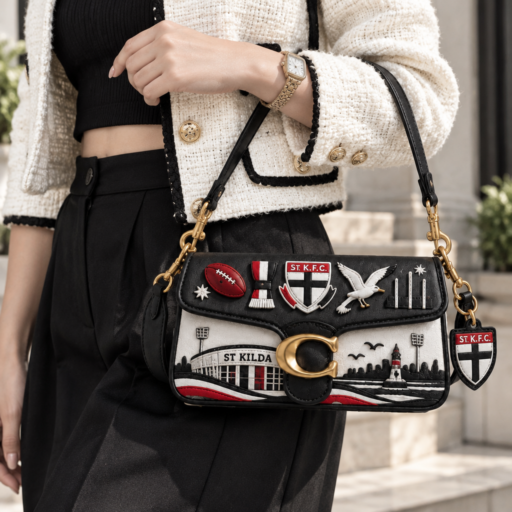 St Kilda Saints Coach Shoulder Cross With Charm
